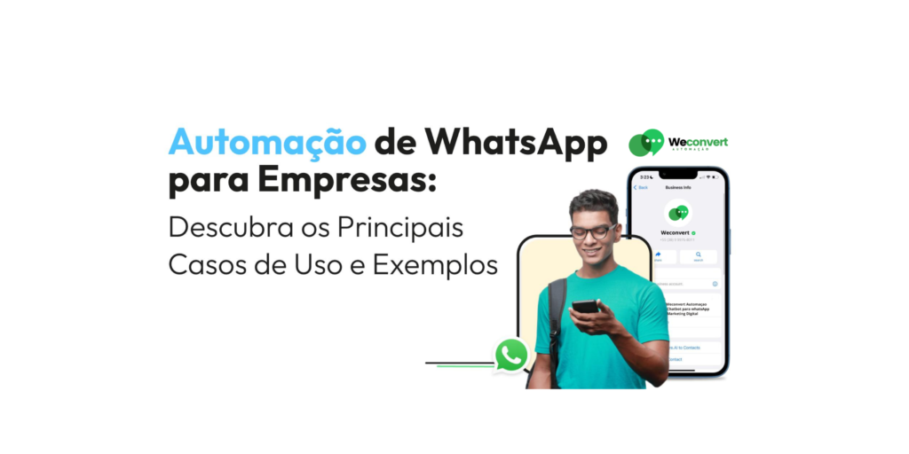 **Descrição SEO:** Transforme o atendimento da sua empresa com a Weconvert, a plataforma líder em automação de atendimento via WhatsApp. Conecte-se instantaneamente com seus clientes, aumente suas vendas e simplifique sua comunicação empresarial. Com soluções personalizadas e eficientes, como chatbots intuitivos e envios em massa automáticos, a Weconvert revoluciona a maneira como você interage com seus clientes. Escolha entre nossos planos flexíveis e integre facilmente o WhatsApp ao seu negócio. Otimize sua comunicação, economize tempo e recursos, e impulsione o crescimento da sua empresa com a Weconvert. Descubra como podemos ajudá-lo a alcançar seus objetivos de atendimento e vendas hoje mesmo! **Palavras-chave:** - Automação de atendimento via WhatsApp - Plataforma de chatbots - Atendimento automatizado para empresas - Weconvert - Integração WhatsApp - Chatbots personalizados - Automatização de comunicação empresarial - Eficiência no atendimento ao cliente - Aumento de vendas via WhatsApp - Soluções para empresas - Comunicação empresarial simplificada **Hashtags:** #Weconvert #AutomacaoWhatsApp #Chatbots #AtendimentoAutomatizado #ComunicacaoEmpresarial #VendasWhatsApp #EficienciaEmpresarial #PlataformaAtendimento #WhatsAppEmpresarial #AutomatizacaoNegocios **Site oficial:** https://weconvert.com.br/